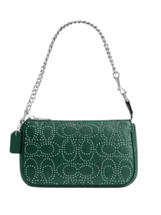 Coach Handbags - Coach NOLITA 19 WITH SIGNATURE RIVETS Emerald Green EUC
